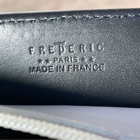 Frederic Paris Made in France, White and Black Leather tote bag - Picture 9 of 15